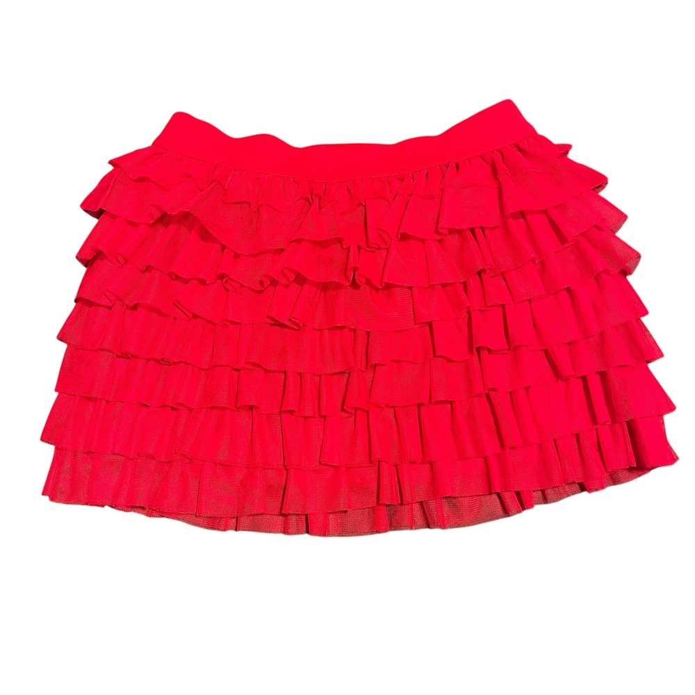 Circo Girls Red Ruffled Tiered Mesh Skirt Size XL 14-16‎